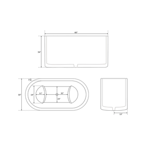 Baignoire autoportante en acier inoxydable à double paroi de qualité supérieure avec deux sièges intégrés pour une expérience de bain inspirée du spa - Product Image 2