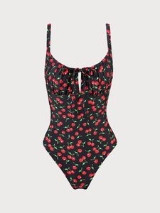 Maillot de bain une pièce sans manches imprimé pour femme, sexy, avec empiècements en maille, collection maillots de bain et bikinis - Product Image 1