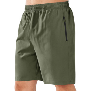 Men's Gray Solid Quick Dry Bermuda Shorts <b>Elastic</b> Waist Pockets Casual Workout Running Shorts - Product Image 2