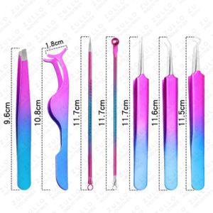 Kit de 7 outils extracteurs de points noirs et de boutons en acier inoxydable – Nettoyeur de pores professionnel pour le visage, étanche, personnalisation de la marque - Product Image 5