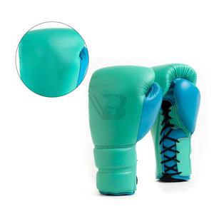 Gants de combat MMA personnalisables et durables à demi-doigts en cuir avec lacets, anti-humidité, pour Muay Thai, Boxe, Kickboxing - Product Image 4