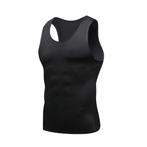 <b>Men's</b> <b>Black</b> Sleeveless <b>Tank</b> <b>Top</b> O-Neck Solid Color Casual Knitted Quick Dry Sportwear - Product Image 5