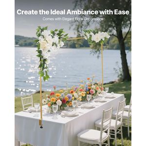 Supporto Regolabile da Tavolo con Morsetti, Lunghezza 28'-98', Altezza 13'-42', per Accessori Floreali e Arco Nuziale - Product Image 5