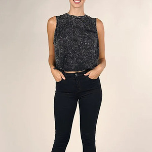 Camiseta sin mangas para mujer al por mayor, de excelente calidad, nueva llegada, económica y elegante, con espalda cruzada - Product Image 4