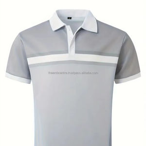 Camisas de golf con solapa de manga corta desgastada para hombre, polos de verano de corte regular elásticos ligeros de estilo informal, polos para hombre - Product Image 1