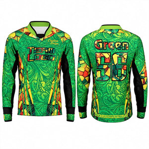 Camiseta de Paintball Personalizada para Hombre, Manga Larga, Verde, Sublimada, Cuello en V, Transpirable, Uniforme de Equipo - Product Image 1