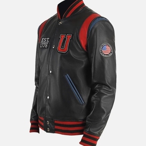 Veste en cuir Phi 2026 |    Veste brodée de fraternité |   Veste brodée de fraternité, veste bomber personnalisable - Product Image 5