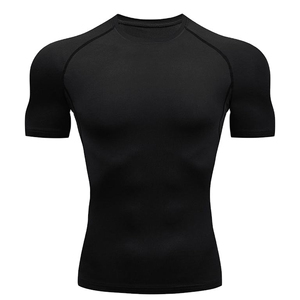 T-shirt de compression d'été pour homme, grande taille, imprimé, séchage rapide, respirant, coupe classique, pour entraînement extérieur, course à pied, anti-UV - Product Image 6