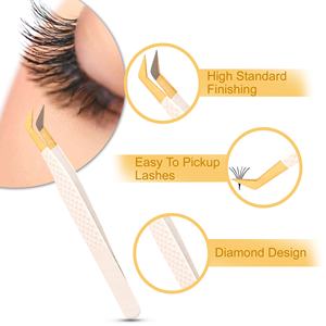 Pinzas para Extensión de Pestañas al por Mayor con Punta de Fibra Redonda sin Espacios, Agarre de Diamante, Antiestáticas, OEM ODM - Product Image 2