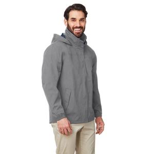 Veste d'hiver imperméable et coupe-vent en toile pour homme, avec logo personnalisé sur le devant, veste de pluie OEM - Product Image 4