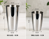 Lot de 2 Shakers Boston en Acier Inoxydable Écologiques 750ml pour Commandes en Gros |   Accessoires de bar pour barman professionnel