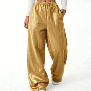Pantalones deportivos de lana elástica personalizados para mujer, listos para exportación al por mayor - Product Image 6