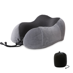 หมอนรองคอเมมโมรี่โฟมกำมะหยี่คริสตัลรูปตัวยู หมอนรองคอเมมโมรี่โฟมสำหรับเดินทาง พร้อมกระเป๋าเก็บของ ใช้สำหรับนอนหลับบนเครื่องบินและในรถยนต์ - Product Image 2