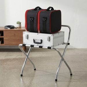 Meilleure VENTE eBay : Porte-bagages pliant moderne en métal avec étagère pour hôtels et salons - Product Image 3