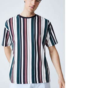 Stripe T-Shirt and <b>Turtle</b> <b>Neck</b> T-Shirt Custom Slim Fit Short Sleeve Striped T Shirts - Product Image 4