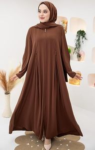 Wholesale Popular Trendy Brown Kaftan for Women Breathable Abayas for Women Long Dress Khimar <b>Islamic</b> Clothing Jilbab Long Dress - Product Image 6
