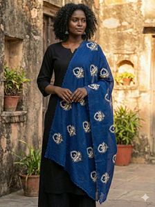 Pañuelo/Chal Largo y Grande de Algodón Chifón Voile con Bordado Floral de Pedrería, Transpirable y Suave, para Mujeres Musulmanas Africanas - Product Image 4