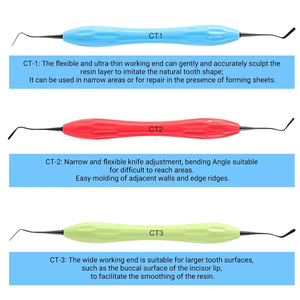 Cuchillo de Resina Dental Estético para Restauraciones, Esterilizable en Autoclave, Herramienta de Relleno, Instrumento Profesional para Dentistas - Product Image 2