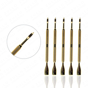 Empujador de Cutículas de Doble Punta de Acero Inoxidable Chapado en Oro Premium, Limpiador de Uñas para Manicura y Pedicura Profesional - Product Image 6