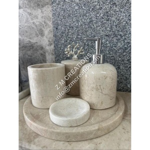 Hot Selling High Modern Customized Shape Five-piece Marble <b>Bathroom</b> <b>Accessory</b> <b>Set</b> Waterproof Easy Clean Features for Home Hotel - Product Image 5