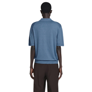 Polo en Lin Tricoté pour Homme, Manches Courtes, Coupe Décontractée, Respirant, Tendance Estivale, Qualité Supérieure, Confort Optimal - Product Image 4