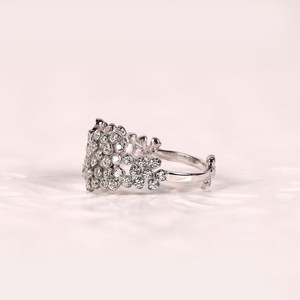 Bubble Design Round Cut Moissanite Cluster <b>Ring</b> Original 925 Silver Fine for Birthdays Anniversary Party Wishes for Partner - Product Image 5