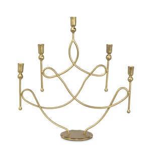 Candélabre en laiton fantaisie à cinq bras, décoration d'intérieur, porte-bougie durable à prix avantageux - Product Image 5