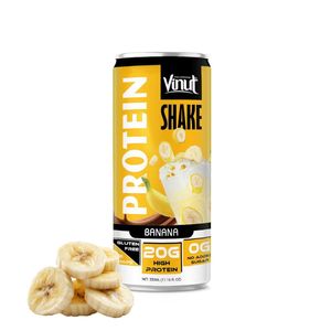 Fabricant vietnamien de shake protéiné à la banane VINUT 330ml (Riche en protéines, sans gluten, sans sucre ajouté) OEM/ODM Marque privée - Product Image 1