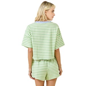 Conjunto de Camiseta y Pantalones Cortos de Algodón para Mujer, Estilo Simple y Único, Marca Zavi Sports, con Cordón Ajustable, Informal - Product Image 6