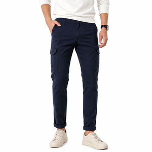 Pantalones Cargo Modernos e Informales para Hombre, Corte Ajustado, Pierna Estrecha, Múltiples Bolsillos, Logotipo Personalizado, Pantalones de Alta Calidad para Hombre - Product Image 1