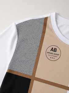 T-shirt décontracté à manches courtes 100 % coton pour homme de la marque AMY, coupe classique, couleur unie, personnalisable avec logo, vente en gros - Product Image 4
