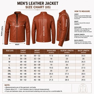 Men <b>Leather</b> Biker <b>Jacket</b> Stylish Motorcycle Inspired Zip Up Front Stand Collar <b>Long</b> Sleeve Casual Outerwear with Modern Design - Product Image 6