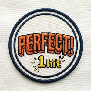 Parche Bordado 3D con Texto en Bloque, Diseño Retro Arcade 1 Hit Perfect Machine, Insignia de Motero para Mercancía y Ropa Personalizada, Venta al por Mayor - Product Image 1