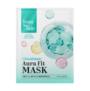 [FROM THE SKIN] กลูตาไธโอน ออร่า ฟิต มาส์ก 25 มล. |   แผ่นมาส์กหน้าเพื่อผิวกระจ่างใสและชุ่มชื้น |   ผลิตภัณฑ์บำรุงผิวหน้าต่อต้านริ้วรอยสไตล์เกาหลี |   ทุกสภาพผิว - Product Image 2