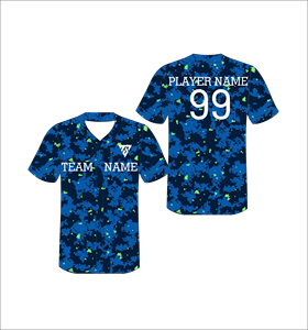 <b>Custom</b> Men's V-Neck baseball Jersey Sublimated Geometric Print Moisture Wicking Polyester Team Name Player Number 99 - Product Image 6