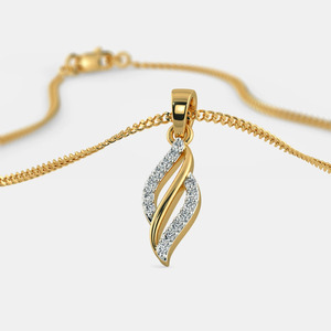 Collar con Colgante Geométrico de Oro Amarillo con Diamante Cultivado en Laboratorio - Product Image 5