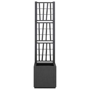 Boîte à fleurs en plastique gris foncé 14,17 x 14,17 x 55,12 pouces pour pots et jardinières - Product Image 4