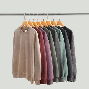 Sudadera Unisex de Forro Polar de 360 GSM con Lavado Ácido, Estilo Oversize Vintage Streetwear, Algodón, Venta al por Mayor OEM - Product Image 4