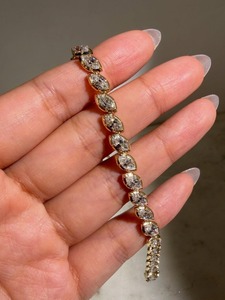 8+ Carat Lab Grown Diamond Tennis Bracelet Round Brilliant Cut IGI Certified 9k-18k <b>Solid</b> <b>Gold</b> Luxury Hira Chain <b>Bangle</b> Sale - Product Image 3