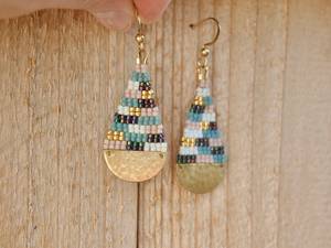 2026 Hot Selling Water <b>Drop</b> Shape Gold Plated Alloy Beaded <b>Drop</b> Earrings Women's Bohemia Style Fashion Jewelry By UO INDIA - Product Image 2