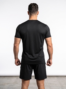 T-shirt décontracté homme personnalisé Dumela vert olive à manches courtes et col rond, coupe ajustée, séchage rapide, respirant, anti-plis, anti-boulochage - Product Image 4