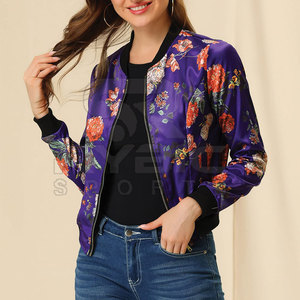 Reasonable Price Best Selling Comfort Women Printing Varsity <b>Jackets</b> Fashion Garment For Casual Daily Wardrobe Use - Product Image 4