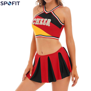 Uniforme de Animadoras Profesional Personalizado, Impreso, 100% Poliéster, Conjunto de Dos Piezas para Adultos, Uniforme de Animadoras Personalizado para Baile - Product Image 6