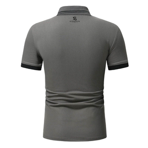 เสื้อเชิ้ตแขนสั้นผู้ชายแบบเรียบ ผลิตตามสั่ง MOQ ต่ำ ผ้าโพลีเอสเตอร์ 100% ระบายอากาศได้ดี ปักโลโก้ พิมพ์ลาย รับผลิตแบบ OEM ODM - Product Image 6