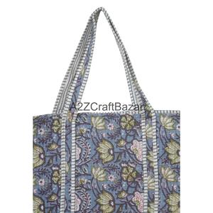 Handmade 100% Pure Cotton Tote <b>Bag</b> with <b>Long</b> Handle Large Size for Gifts Parties Travel & Daily Use - Product Image 5