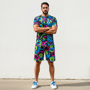 Conjunto de Verano Estilo Lino, Camisa y Pantalones Cortos Personalizados, Ropa Ligera para Vacaciones en la Playa, Viajes, Hotel, Fiestas - Product Image 6