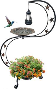 Bañera para Pájaros de Hierro, Diseño Elegante y Vintage, para Decoración de Jardín, Patio y como Bebedero para Aves - Product Image 3