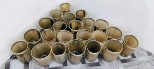 Cuerno de Bebedero de Cuerno de Búfalo Natural Hecho a Mano Personalizado, Pulido, Arte Moderno, Vaso Corto, Ecológico - Product Image 5