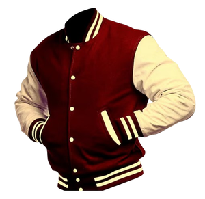 Custom Plus Size Winter Jacket Custom Color Wool Fabric Varsity Jacket New Fashionable Casual Style Embroidered Knitted - Product Image 1