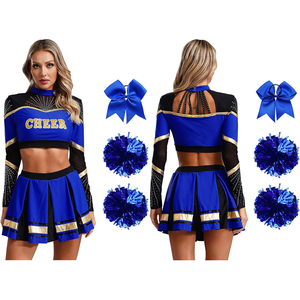 Tenue de pom-pom girl personnalisée avec logo, uniforme de cheerleading de haute qualité pour les événements scolaires, les événements sportifs et les spectacles sur scène - Product Image 2